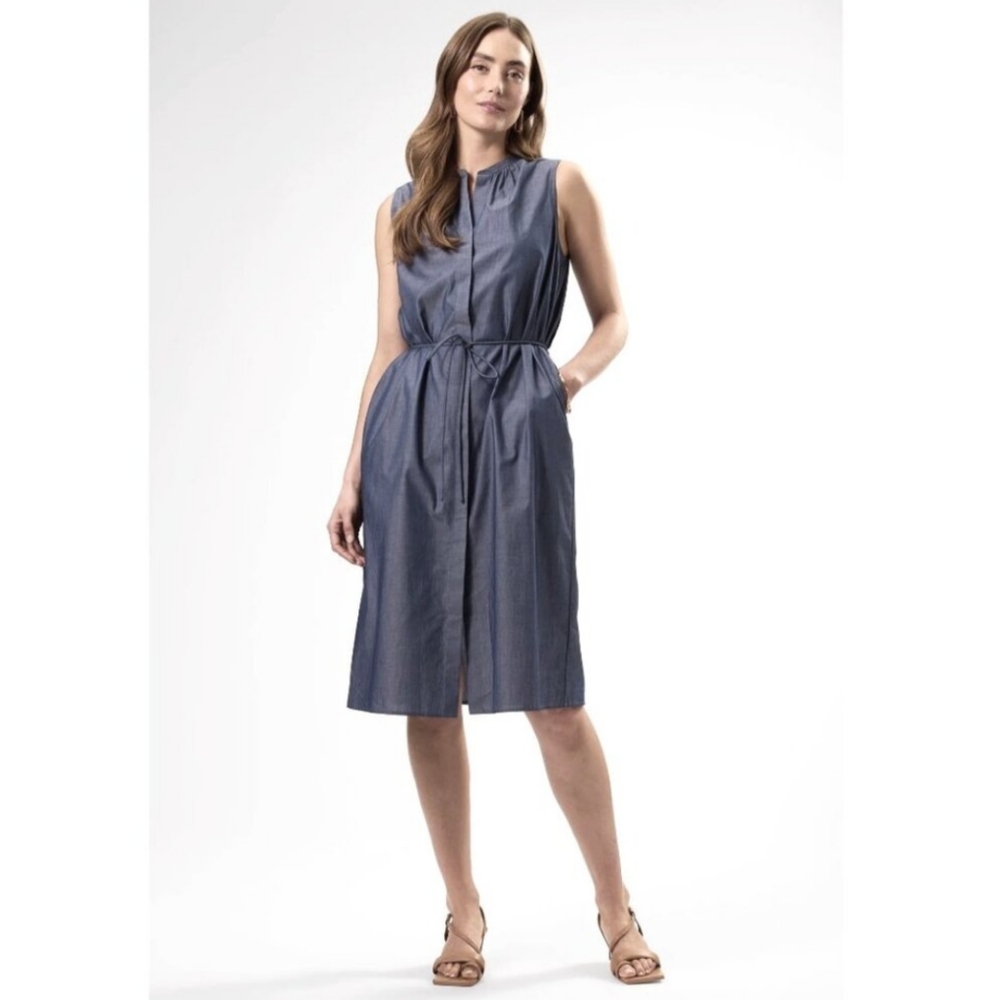 NWT Amour Vert Kylen Organic Cotton Chambray Shirt Dress